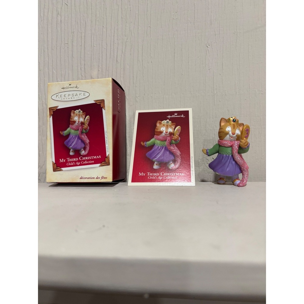Hallmark Keepsake Ornament 2005 My Third Christmas Child's Age Collection Cat